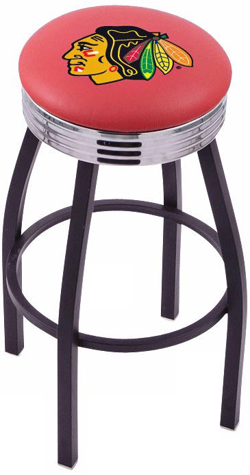 Retro Hockey Chicago Blackhawks Red Counter Stool