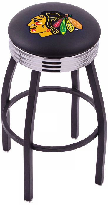 Retro Hockey Chicago Blackhawks Counter Stool