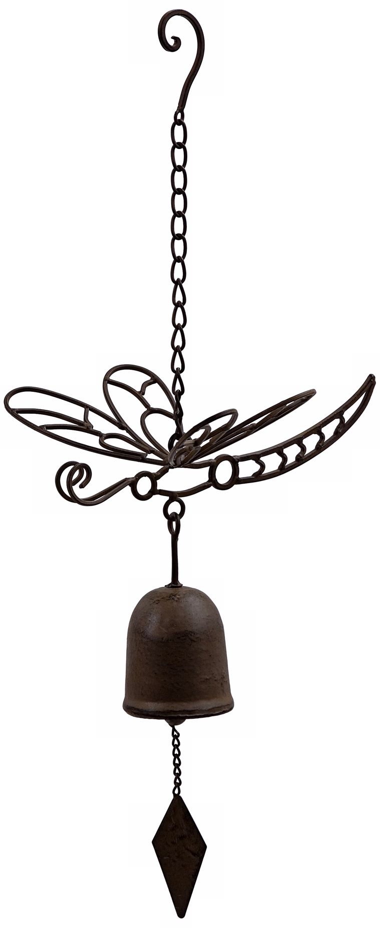 Brown Iron Dragonfly Outdoor Wind Chime T9477