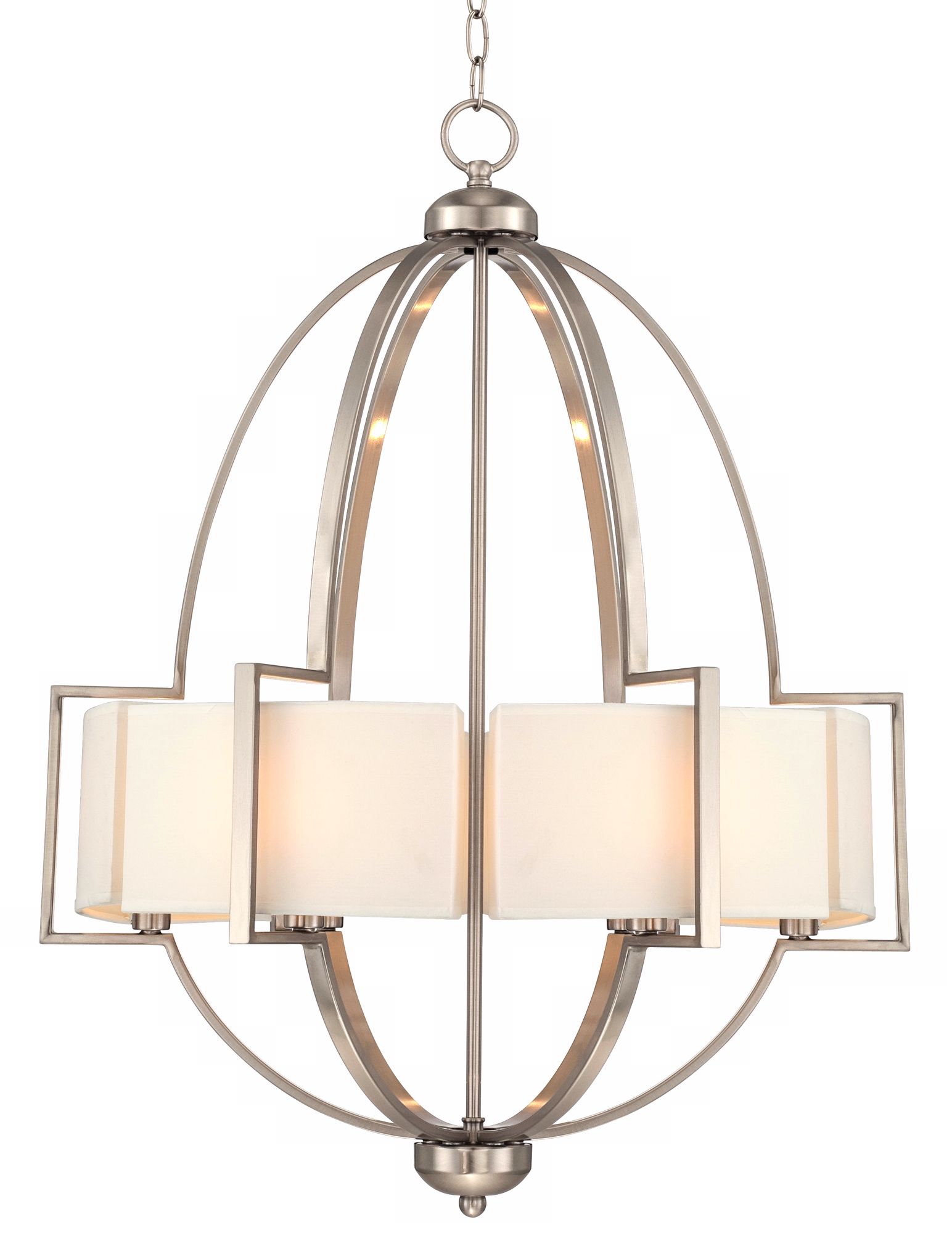 Contempo 24 1/2" High Brushed Nickel Chandelier