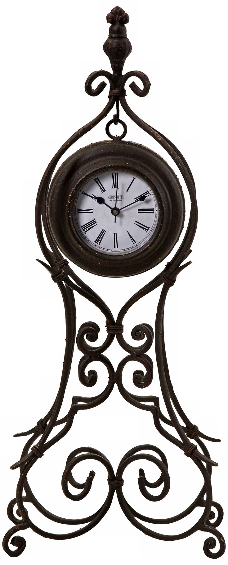 Black Metal Round Face Clock