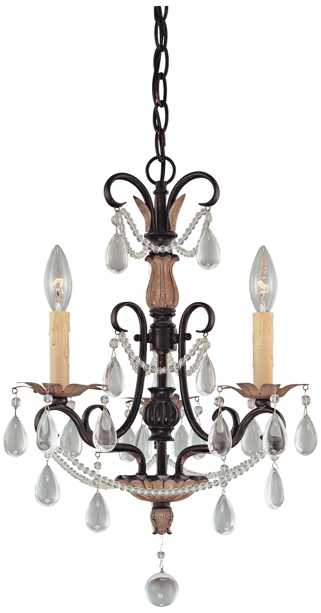 Tiapo Palace 15 1/2" Wide 3-Light Mini Chandelier