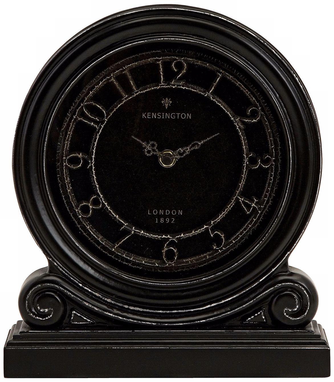 Rustic Black Wood Benny Table Top Clock