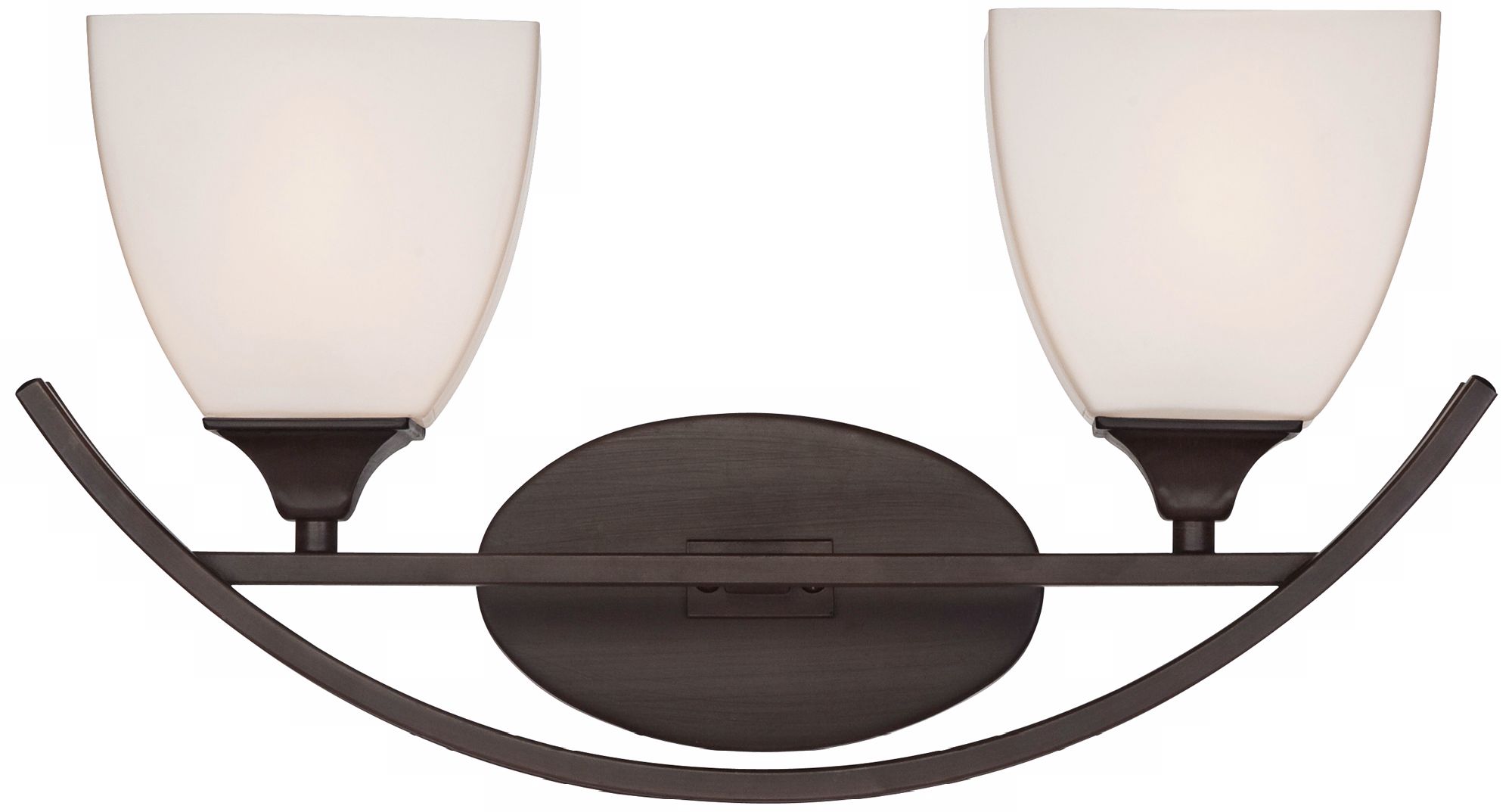 Arch Bronze with White Glass 2-Light 18" Wide Bath Light