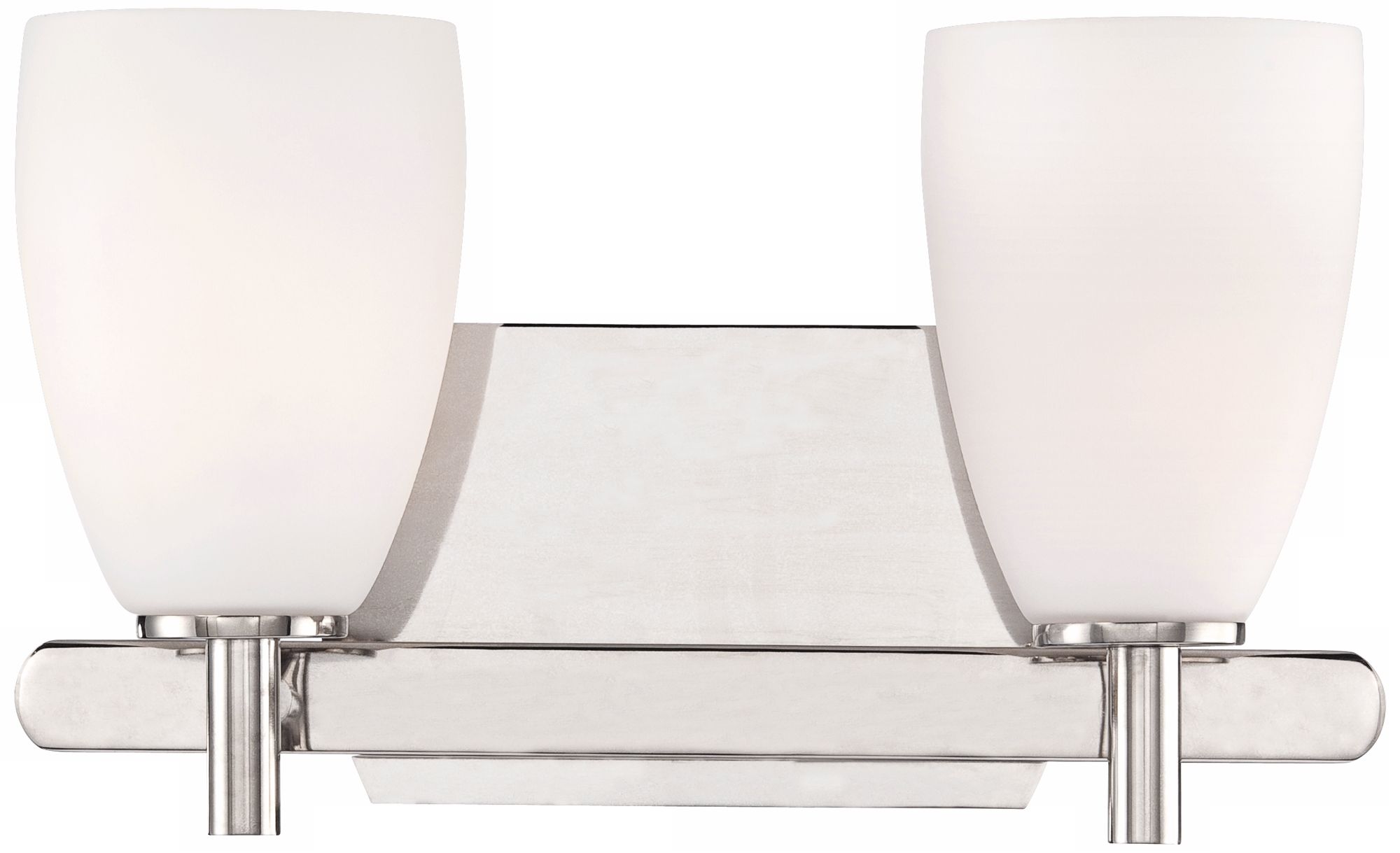 Etched Glass 14" Wide Polished Nickel Bathroom Wall Light