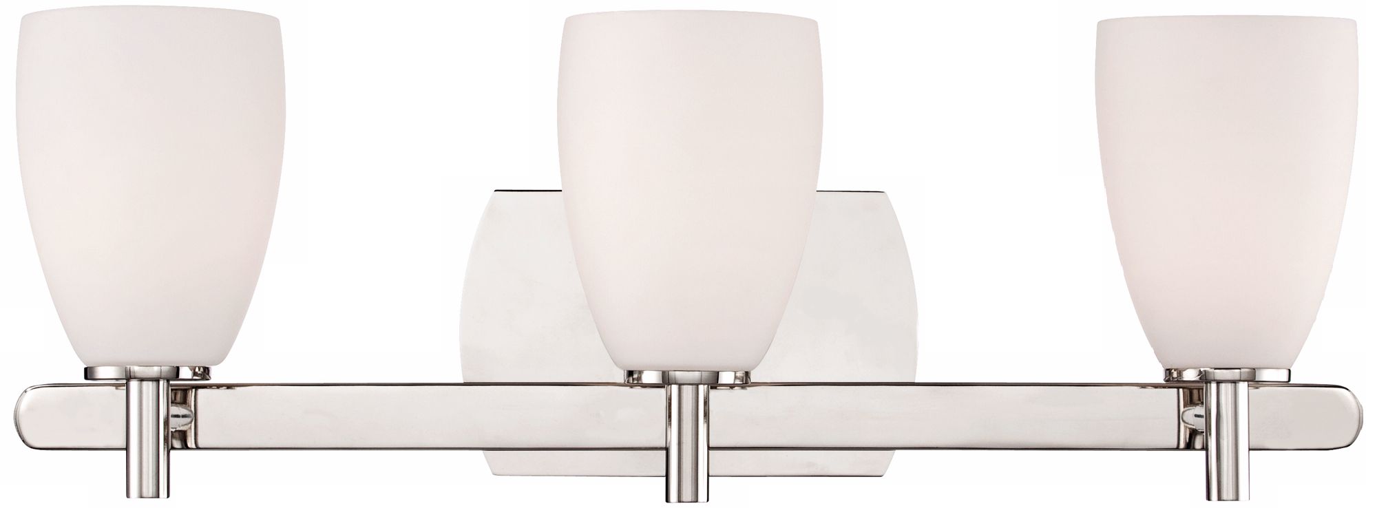 Etched Glass 23" Wide Polished Nickel Bathroom Wall Light