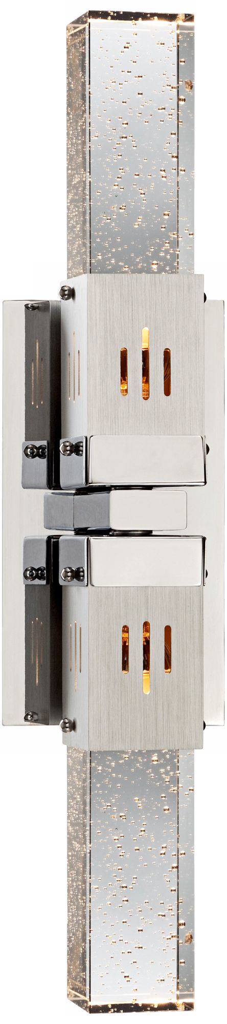 Bubble Glass  and Chrome 10" High 2-Light Wall Sconce