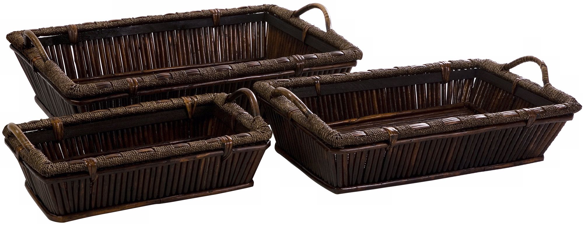 Set of 3 McCaslin Oversized Willow Trays