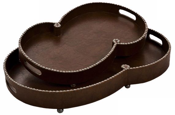 Set of 2 Studded Imperial Trays