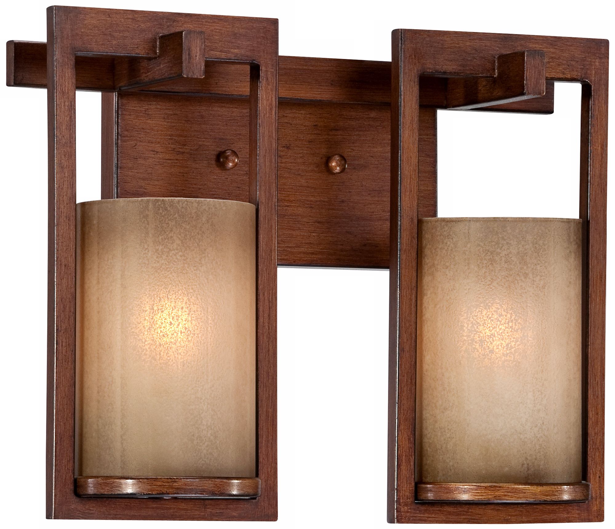 Bronze-Copper Scavo Glass 13 3/4" Wide Bath Fixture