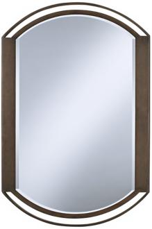Rounded Openwork Bronze Finish 36 High Wall Mirror U0062