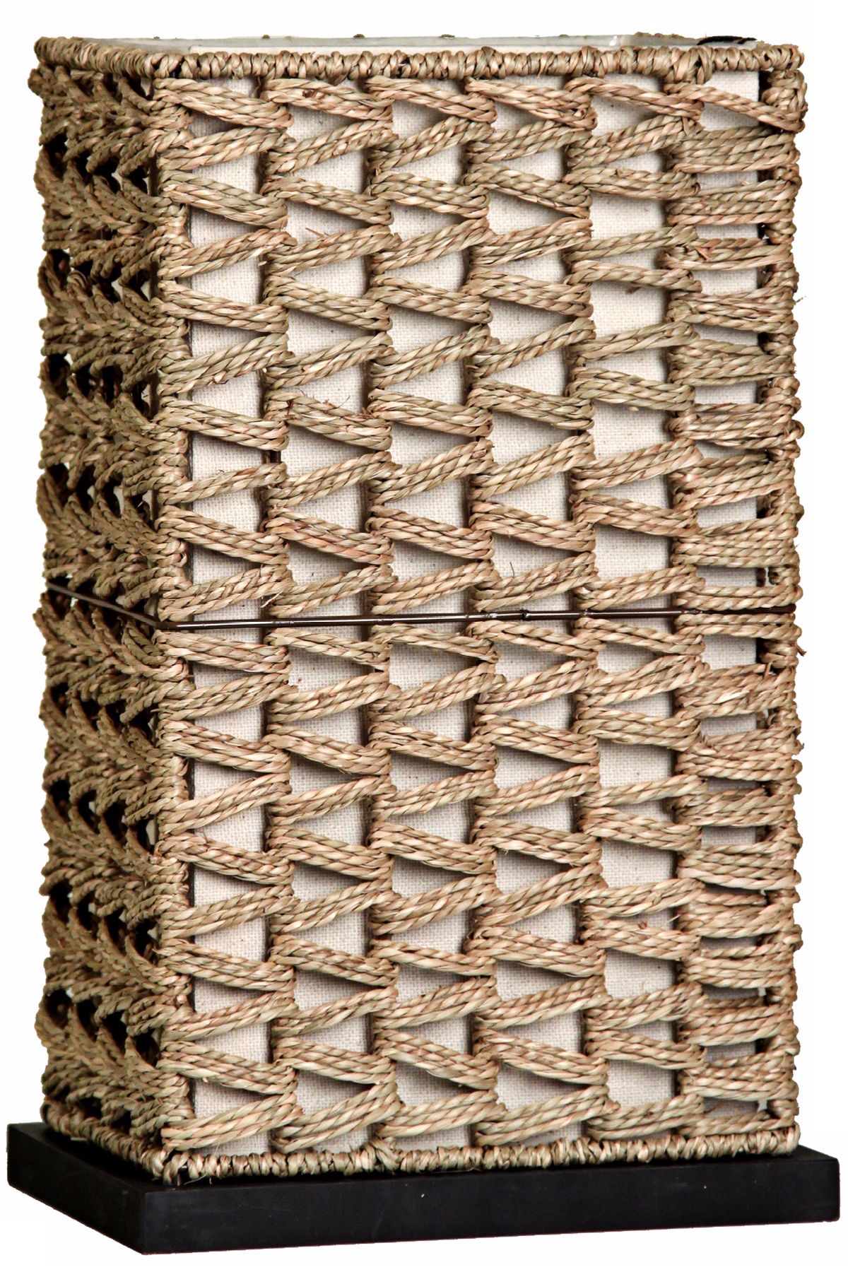Woven Rattan 14" High Accent Lamp