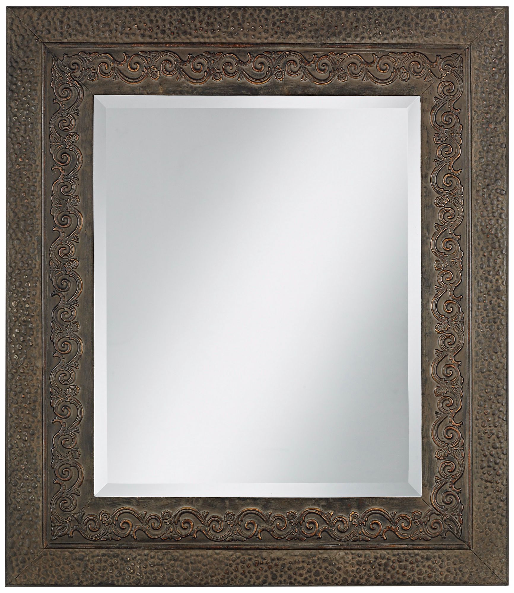 Uttermost Oxidized Metal Frame 34" High Wall Mirror