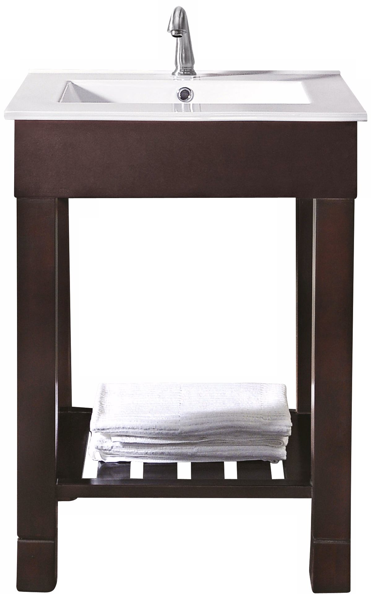 Loft Dark Walnut 25" Wide Bath Sink Vanity