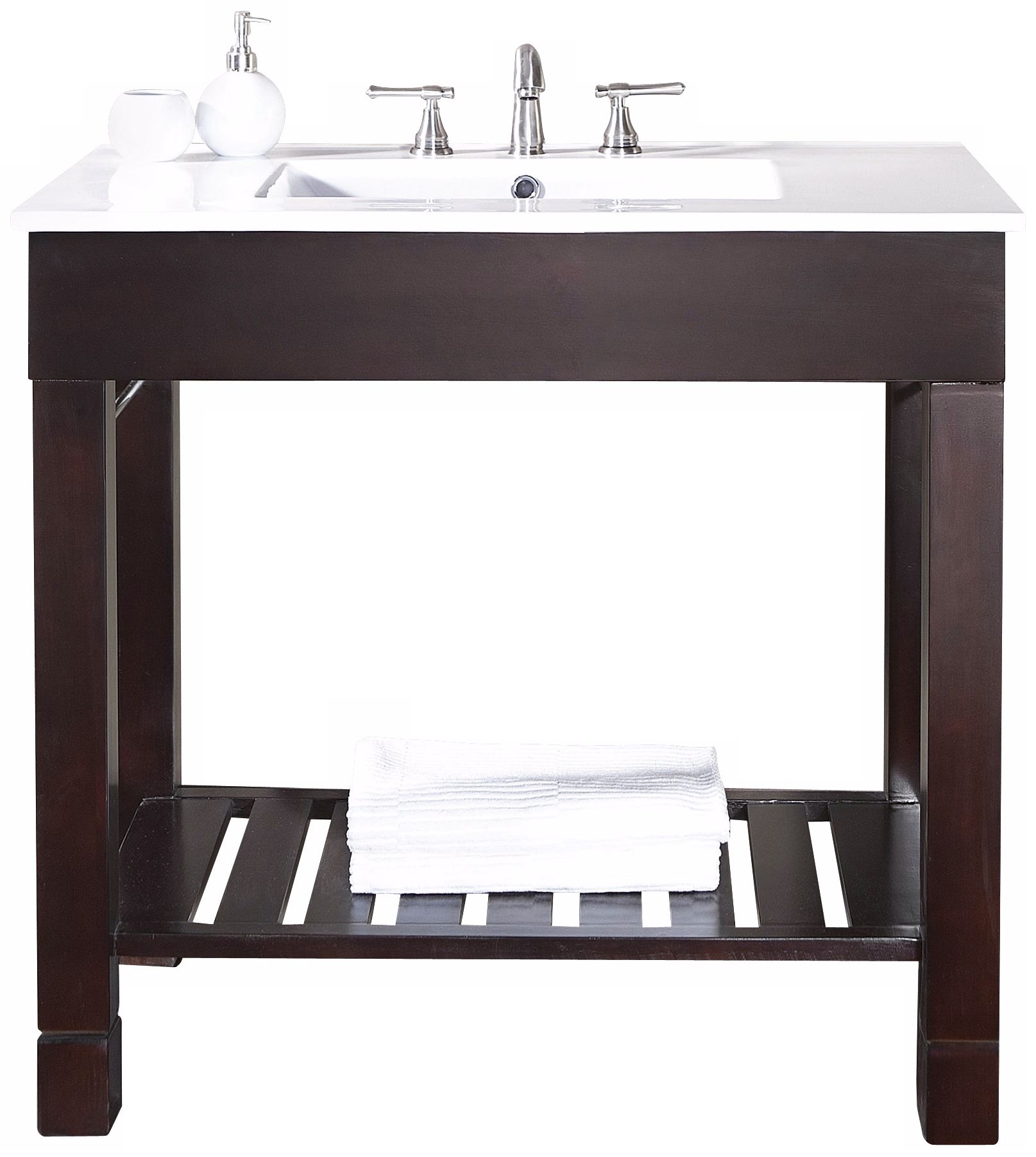 Loft Dark Walnut 37" Wide Bath Sink Vanity