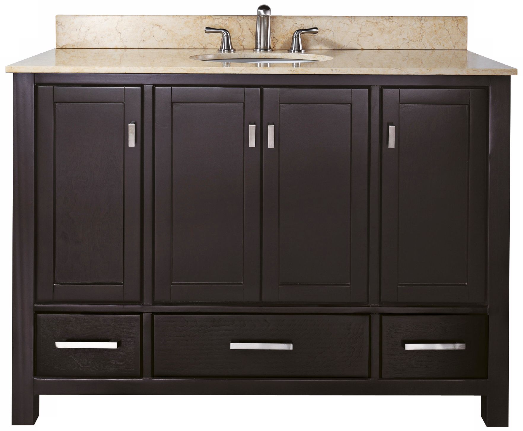 Modero White Marble Top 49" Wide Sink Bath Vanity