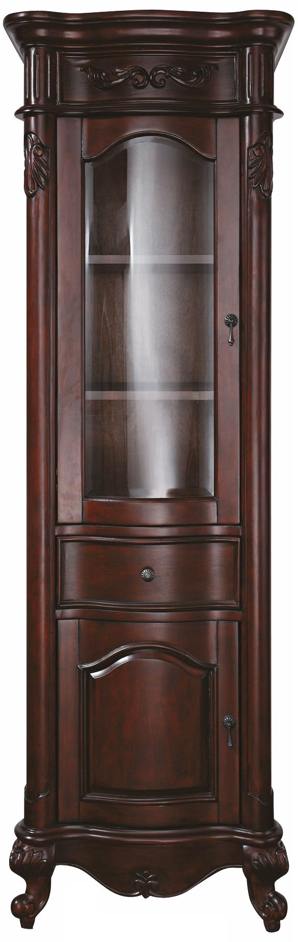 Provence Antique Cherry 72" High Linen Tower