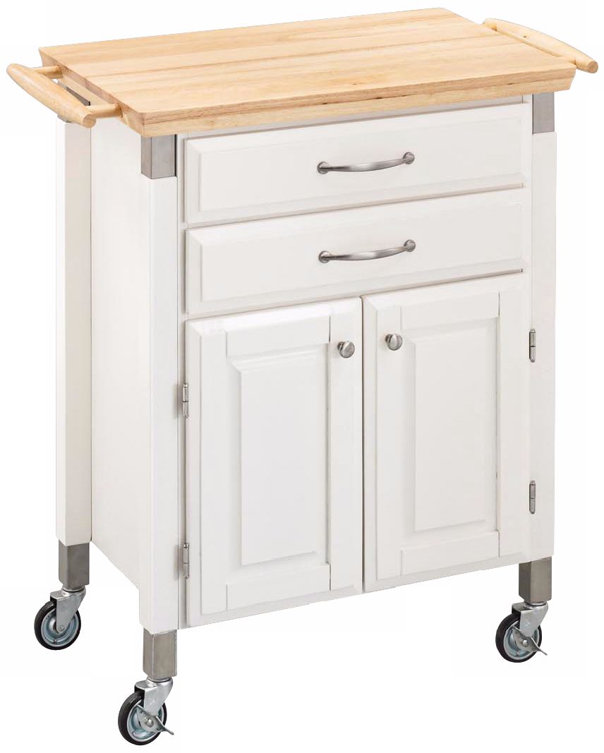 Dolly Madison White Prep and Serve Kitchen Cart