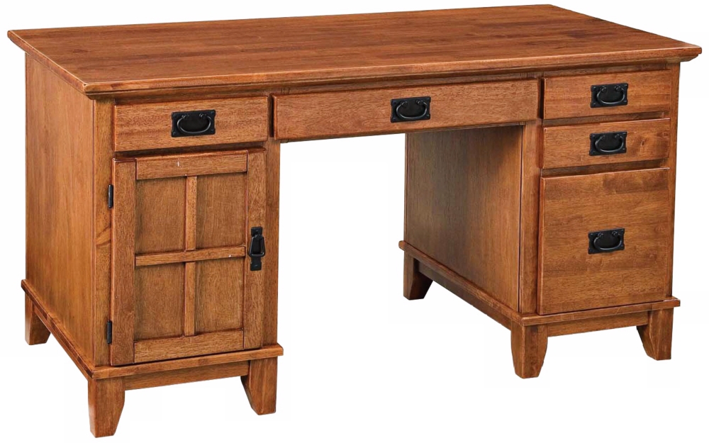 Home styles Home styles arts & crafts desk features a solid hardwood 