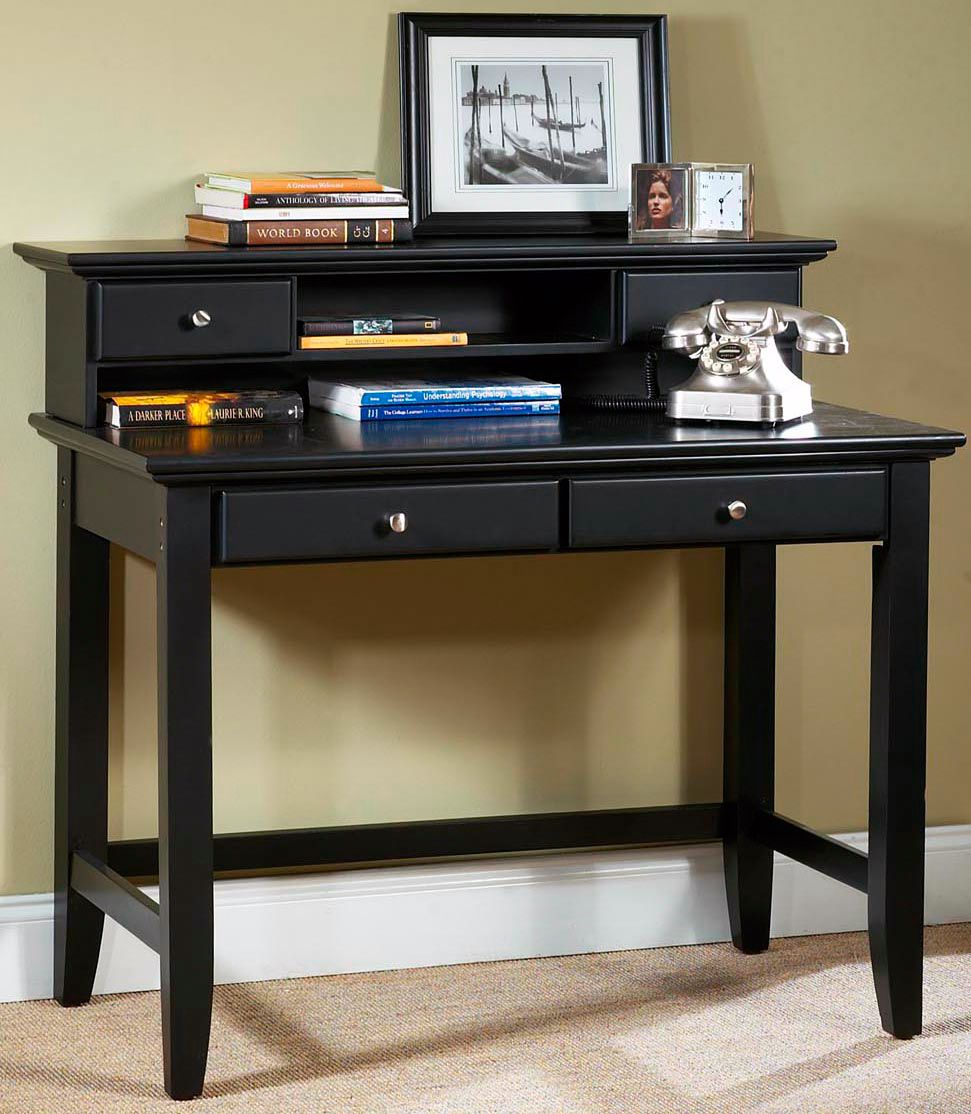 Bedford Black Student Desk with Hutch