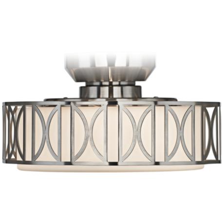 Deco Brushed Nickel Finish Pull Chain Ceiling Fan Light Kit ...