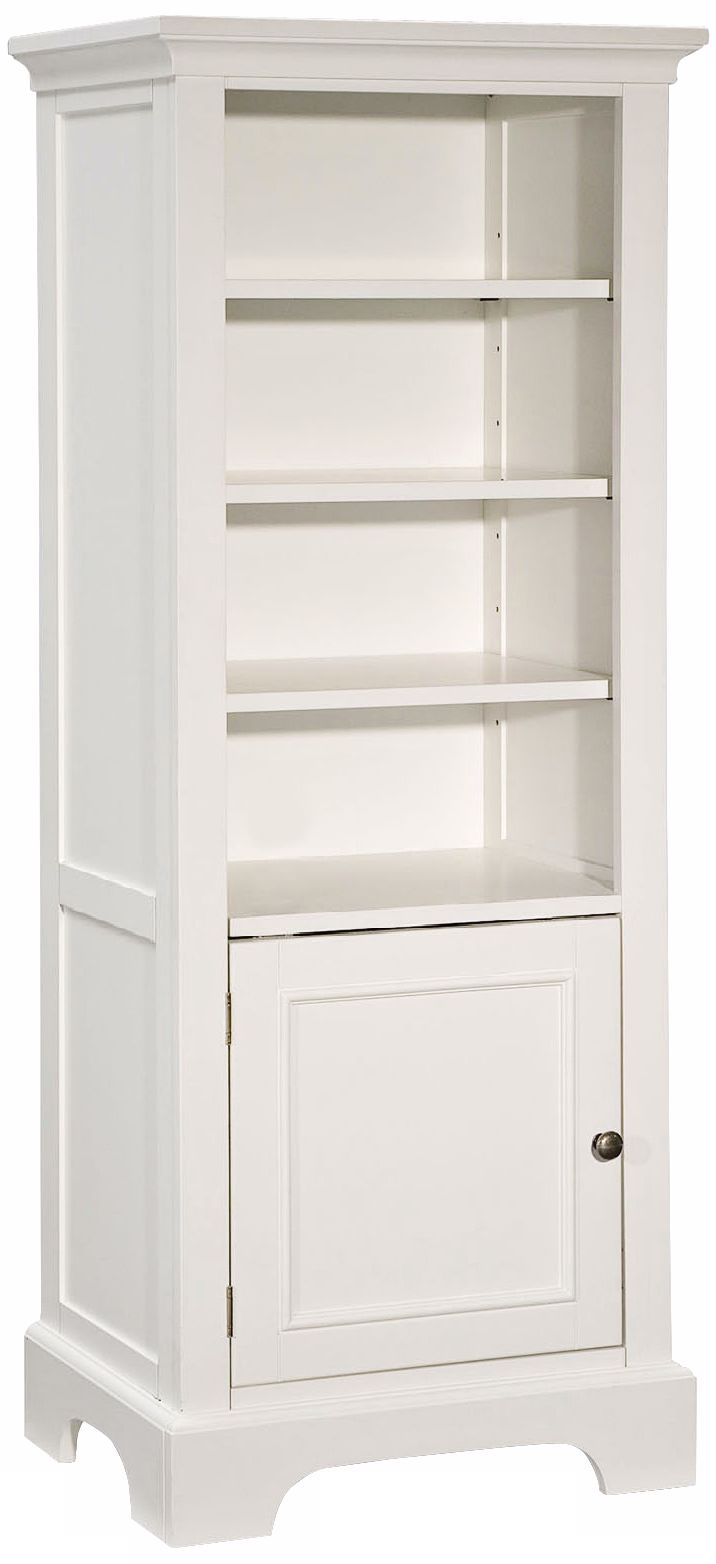 Naples White Pier Cabinet/Book Case
