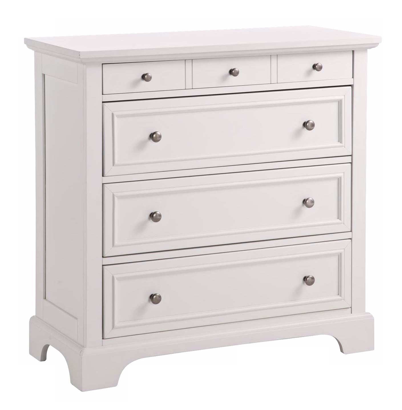 Naples White Wood 4-Drawer Chest