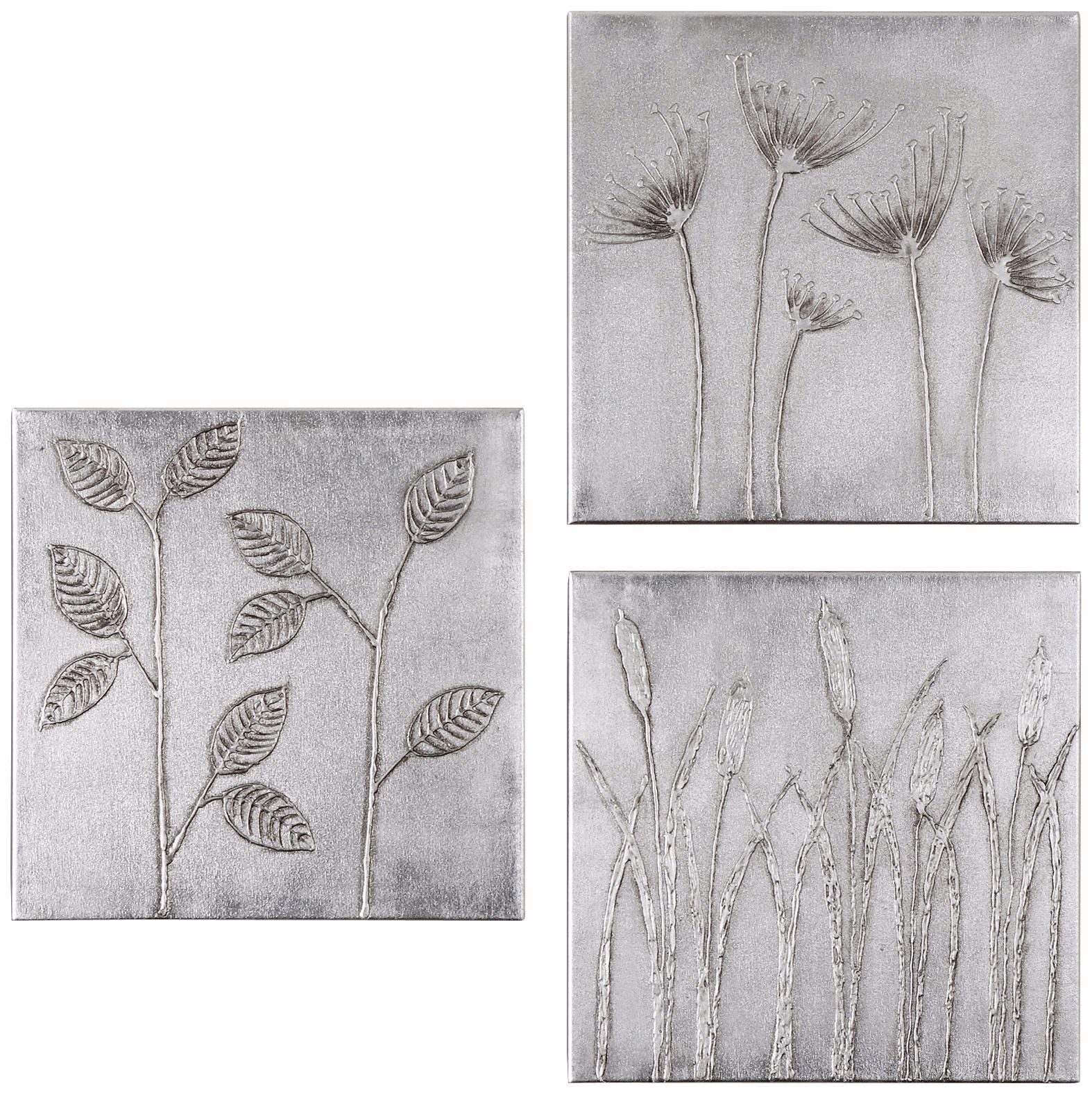 Uttermost Sterling Trio Hand-Painted Wall Decor Set of 3
