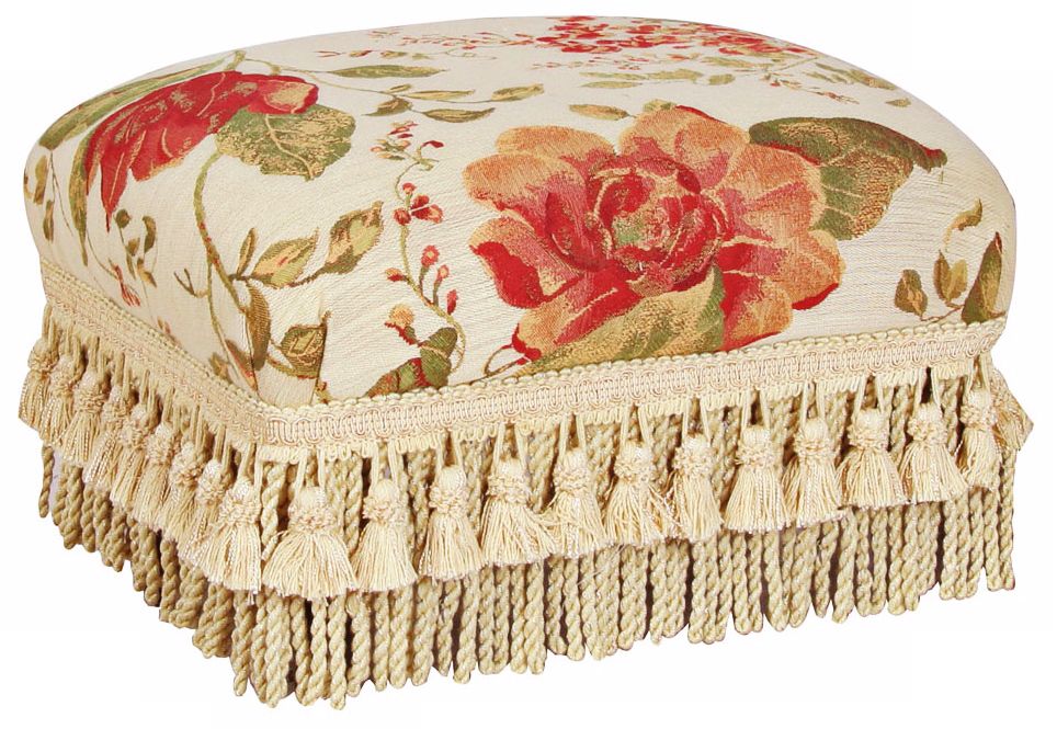 Brianza Classic Floral Ottoman