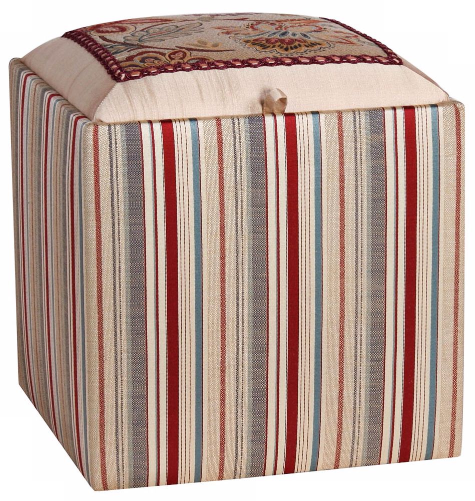 Dempsey Striped Storage Ottoman
