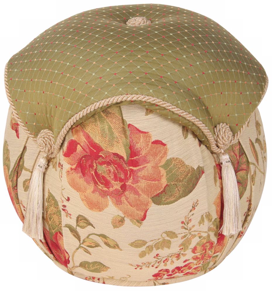 Brianza Floral Tassel Ottoman