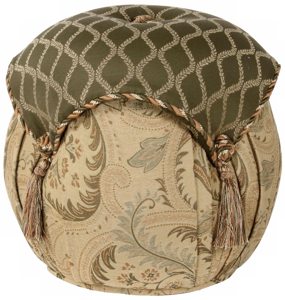 Contessa Diamond and Flourish Tassel Ottoman