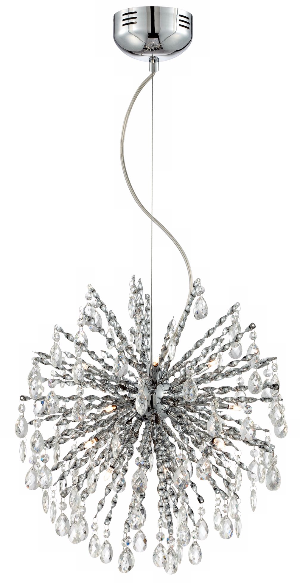 Clear Glass Icicle with Crystals 18 1/4" Wide Pendant Light
