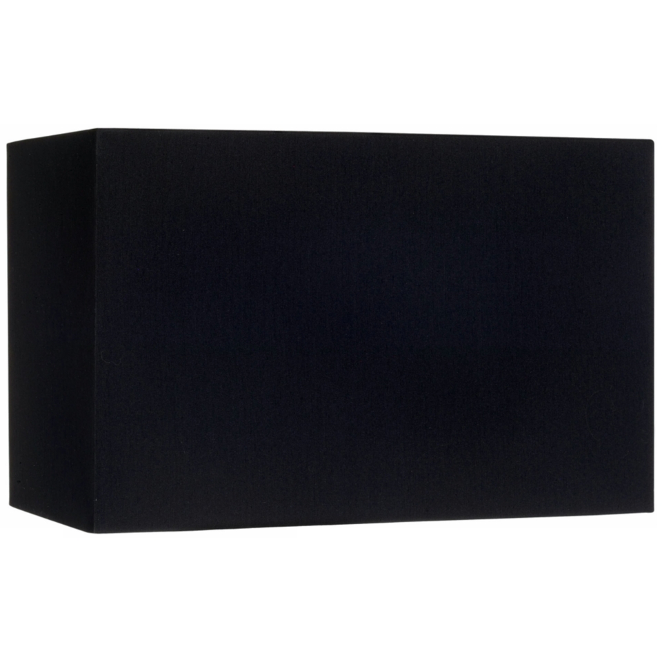 Black Rectangular Hardback Lamp Shade 8/16x8/16x10 (Spider)   #U0941