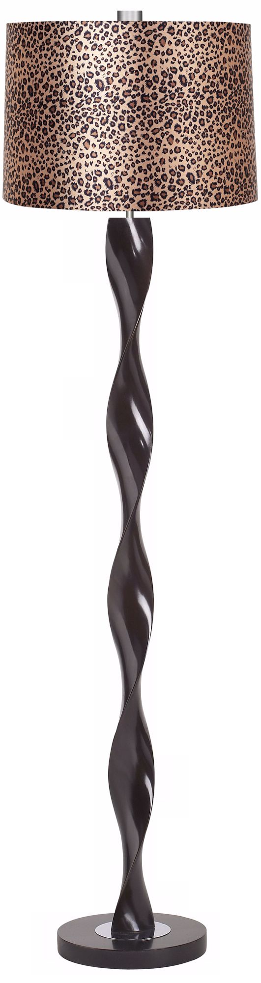 Leopard Print Twist Floor Lamp