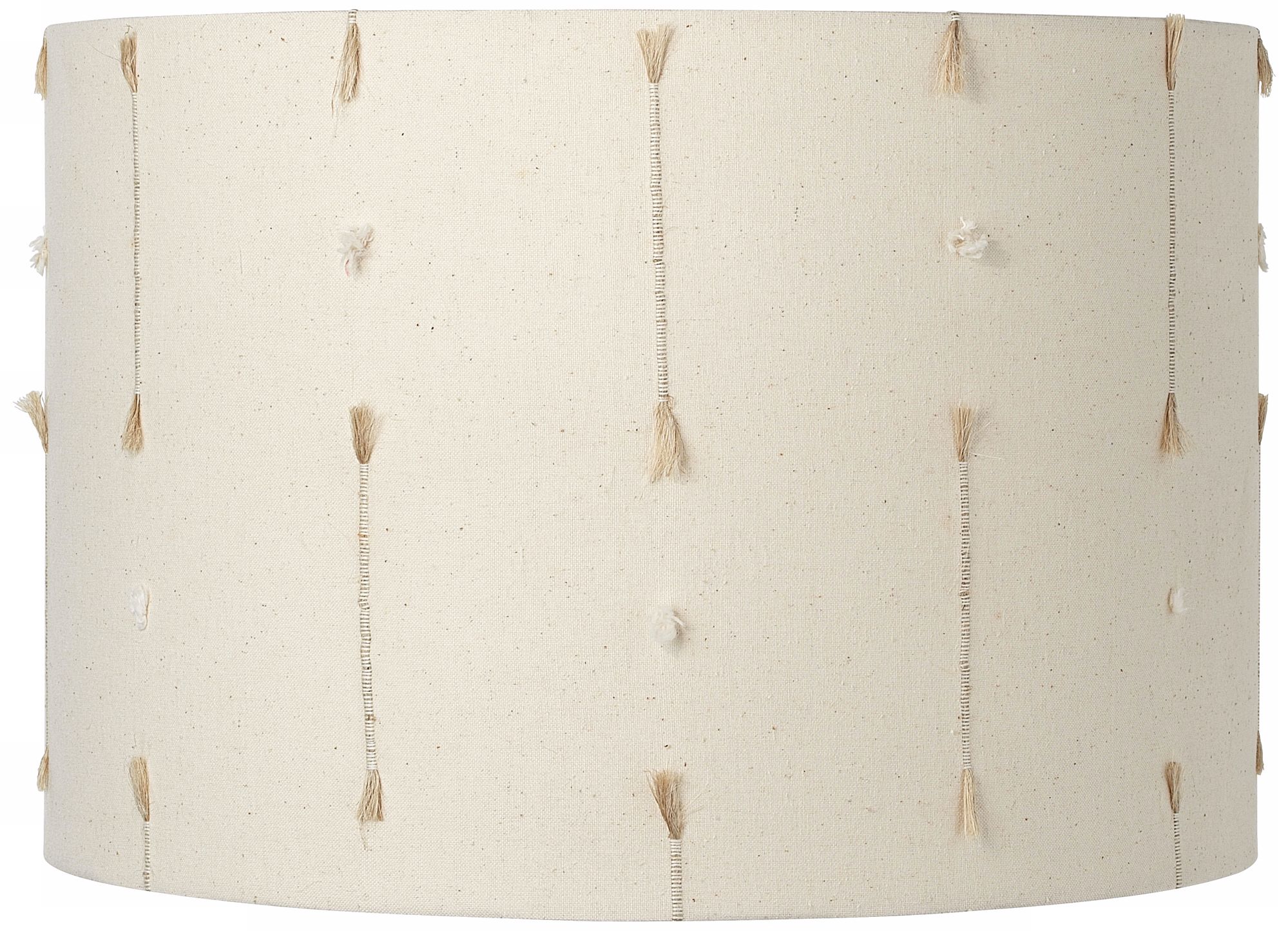 Creme with Large Slubs Drum Lamp Shade 16x16x11 (Spider)