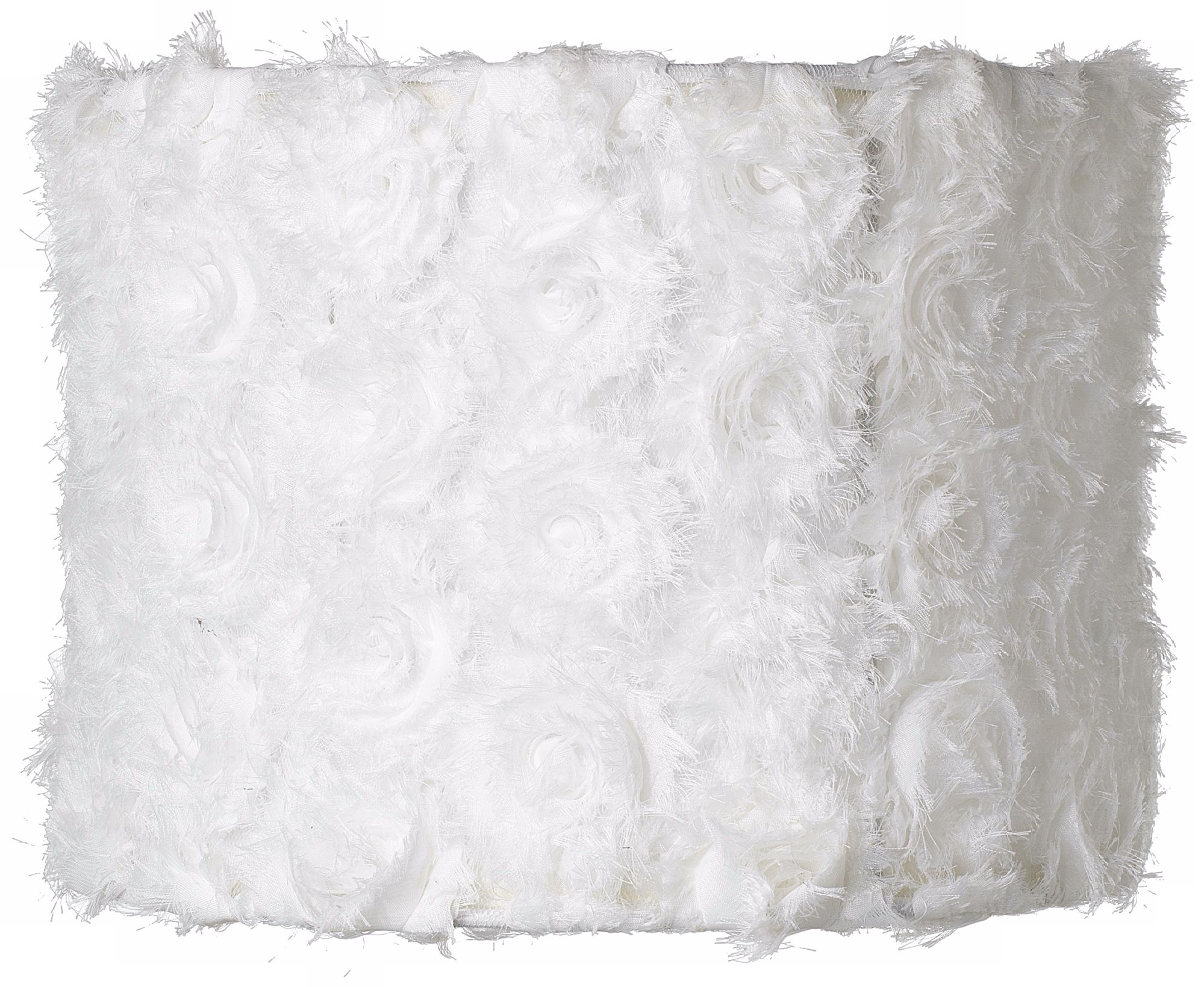 White Rosettes Drum Lamp Shade 12x12x9 (Spider)