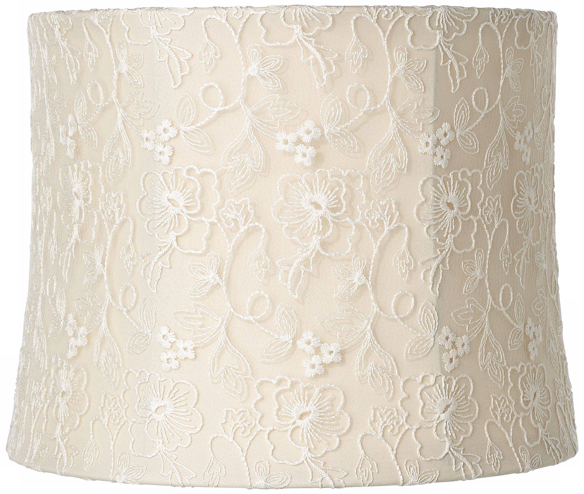 White Lace Cream Drum Lamp Shade 12x13x10 (Spider)