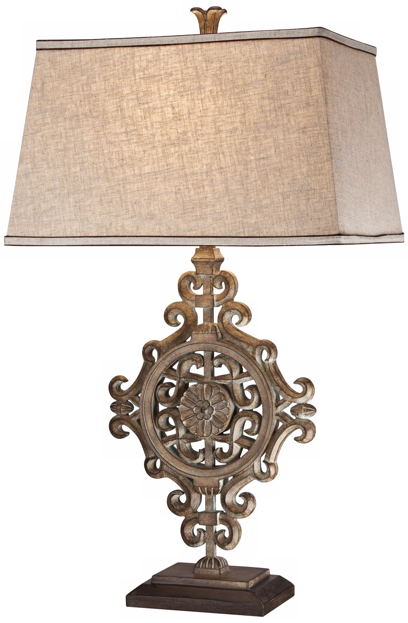 Possini Medallion On Mount Table Lamp