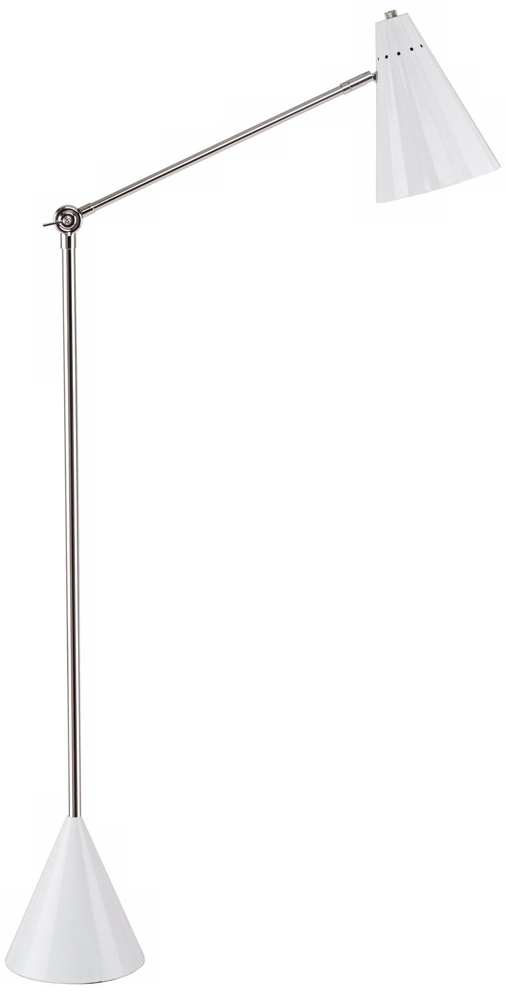 Jonathan Adler White and Nickel Antwerp Floor Lamp