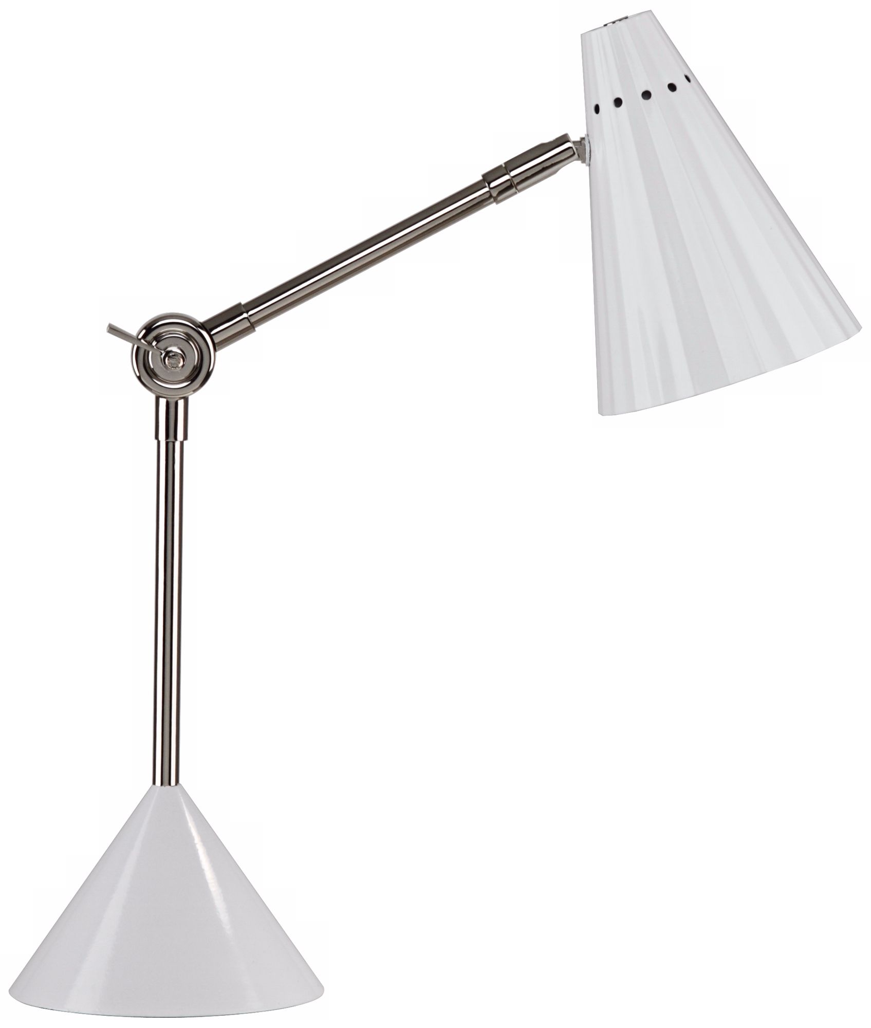 Jonathan Adler White and Nickel Antwerp Desk Lamp
