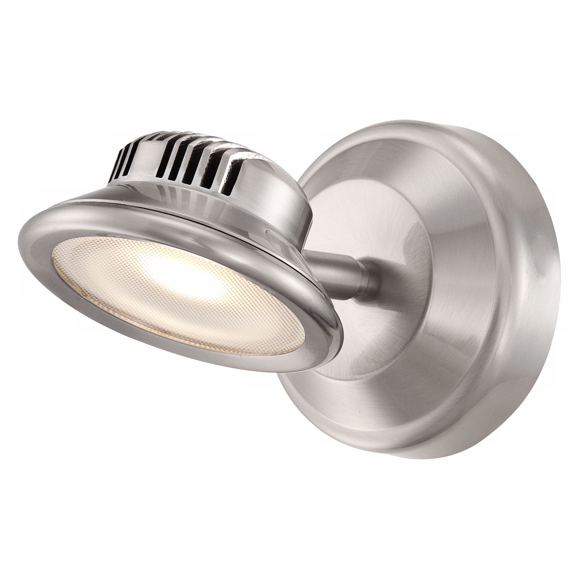 Satin Nickel 7" High LED Spotlight Wall Sconce
