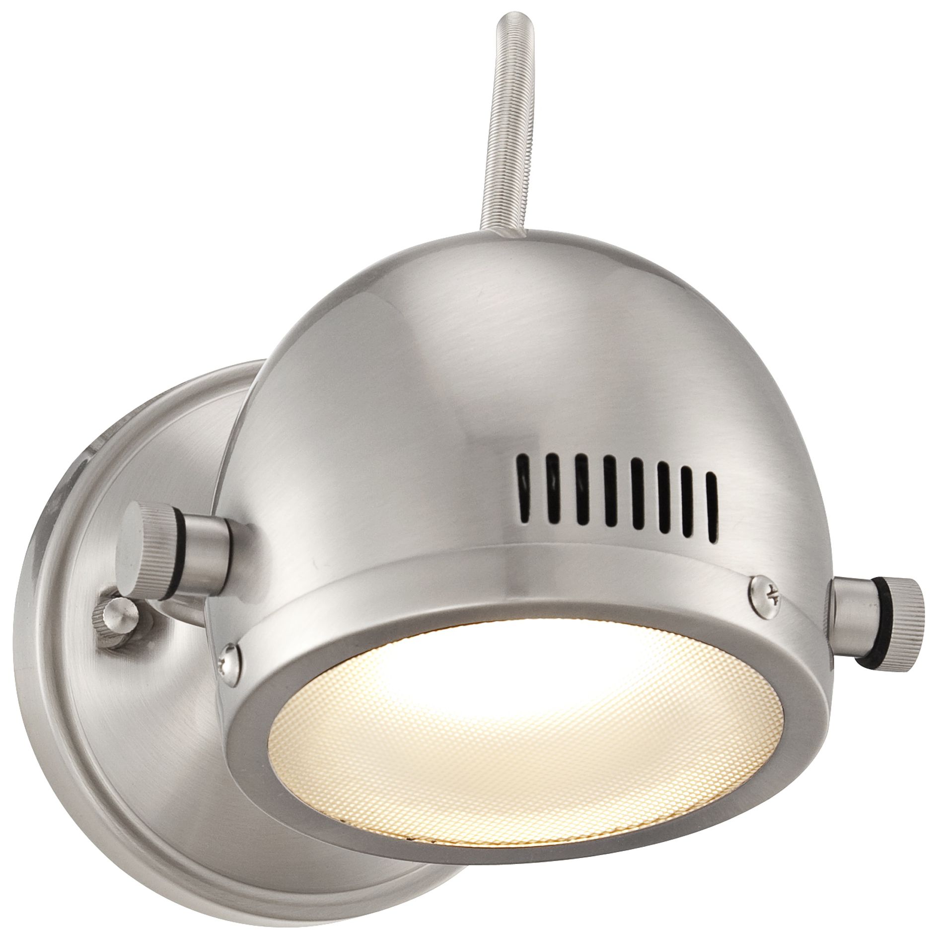 Satin Nickel 8" High LED Spotlight Wall Sconce