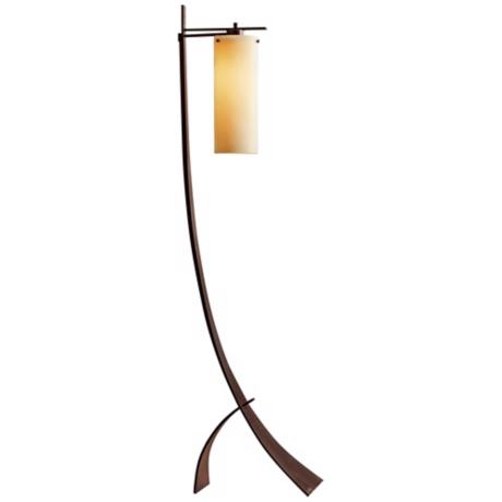 Hubbardton Forge Stasis Floor Lamp with Stone Glass Shade - #U1163 ...