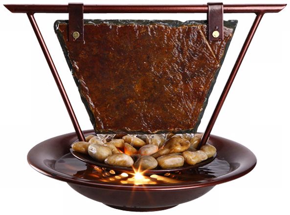 Mini Haiku Moon Tabletop Fountain