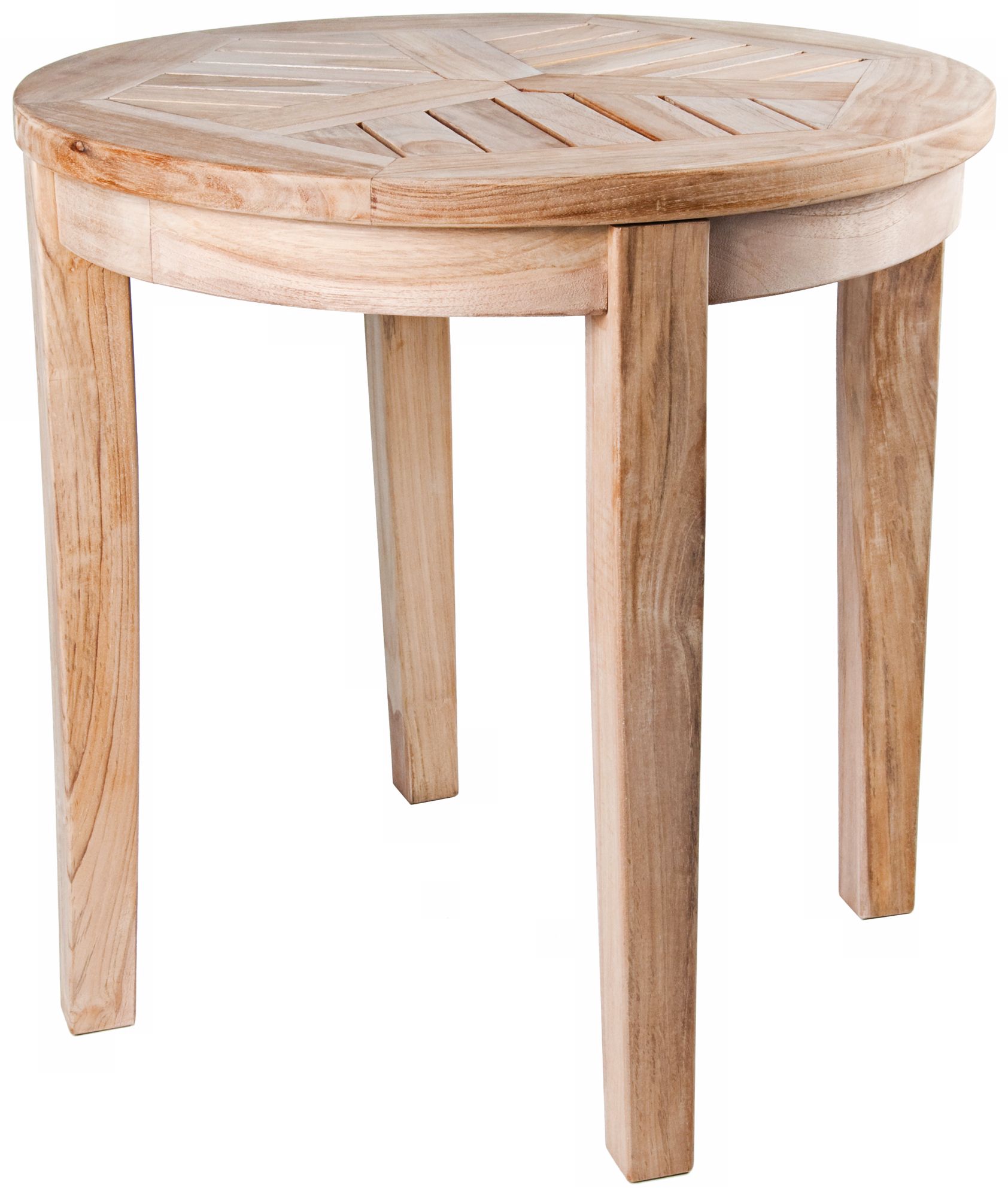 Nantucket Teak Wood Outdoor Round Occasional Side Table