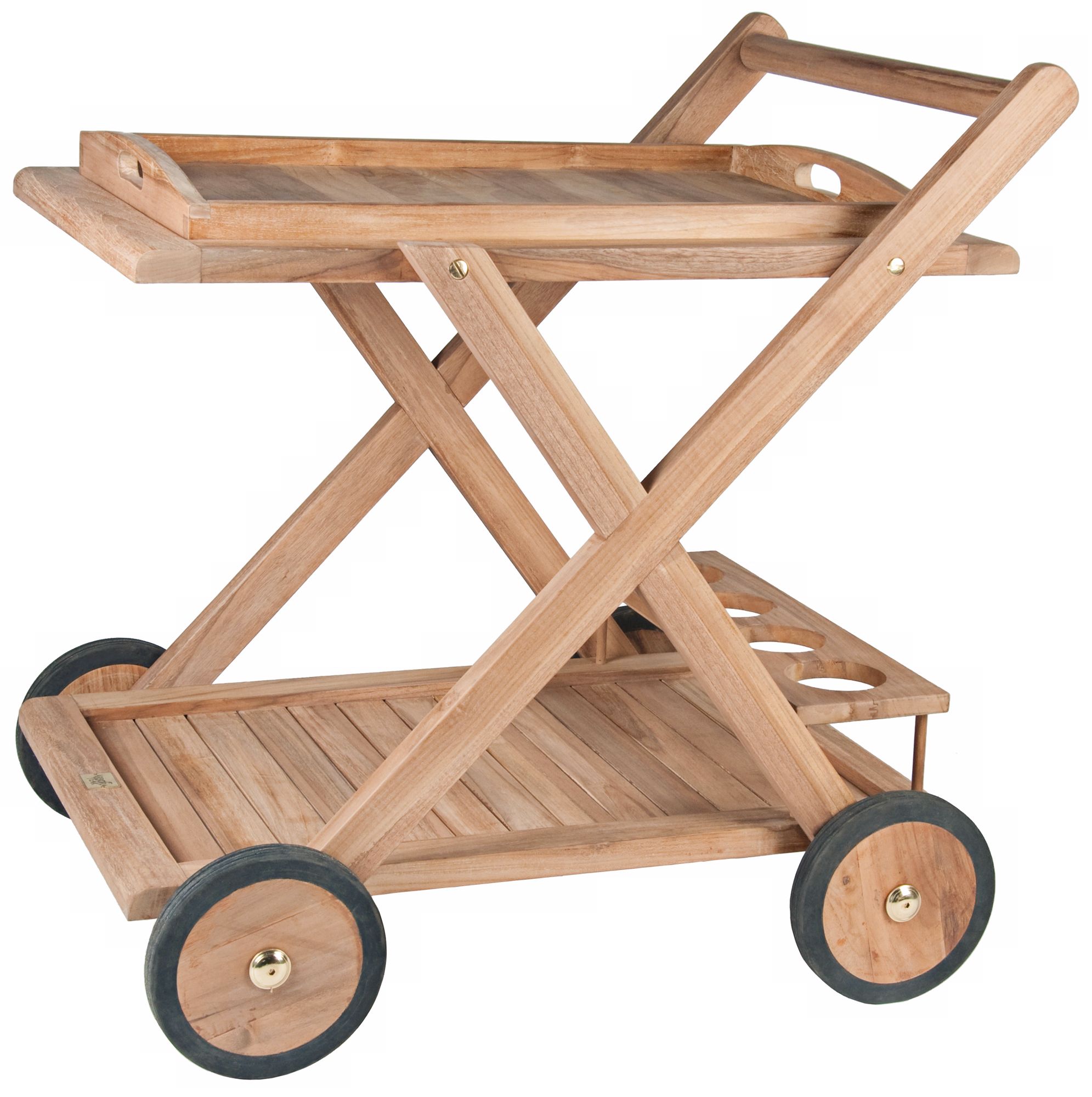 Arbora Teak Wood Outdoor Serving Cart