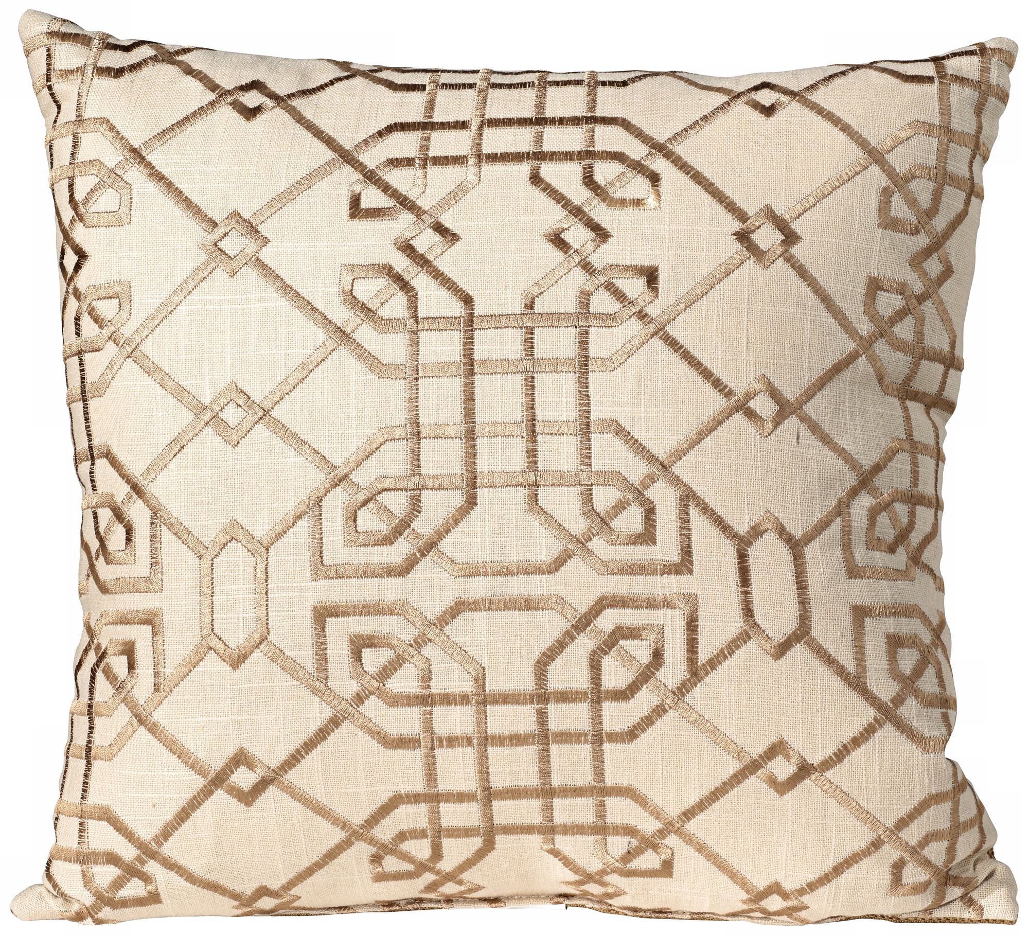 Beige Metropolitan Shell 18" Square Down Throw Pillow