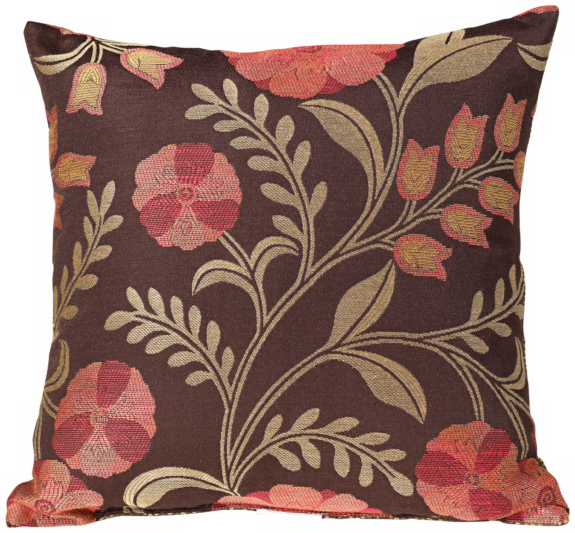 Cottage Inn Floral 18" Square Down Decorative Pillow