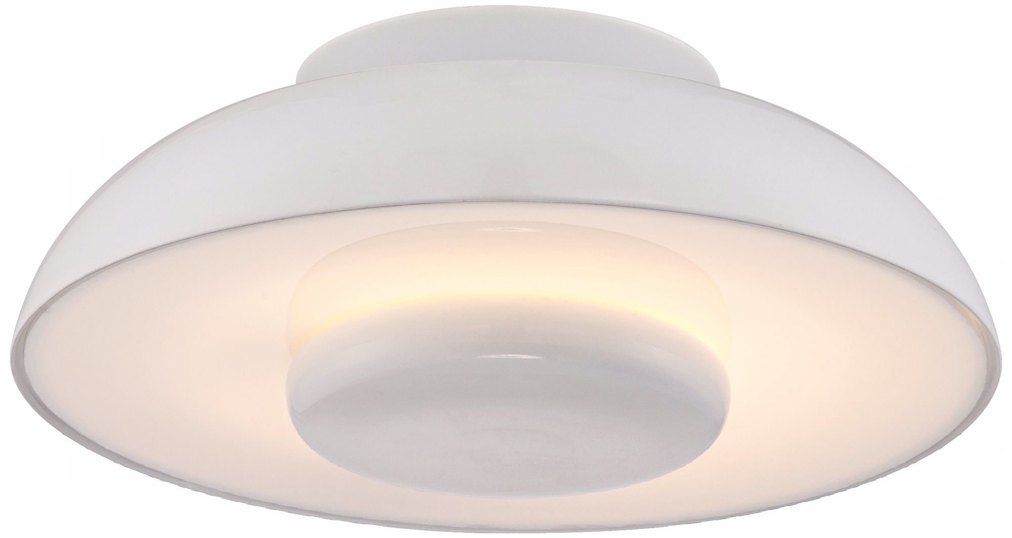 Contemporary White 15 3/4" Wide Flush Mount Ceiling Light